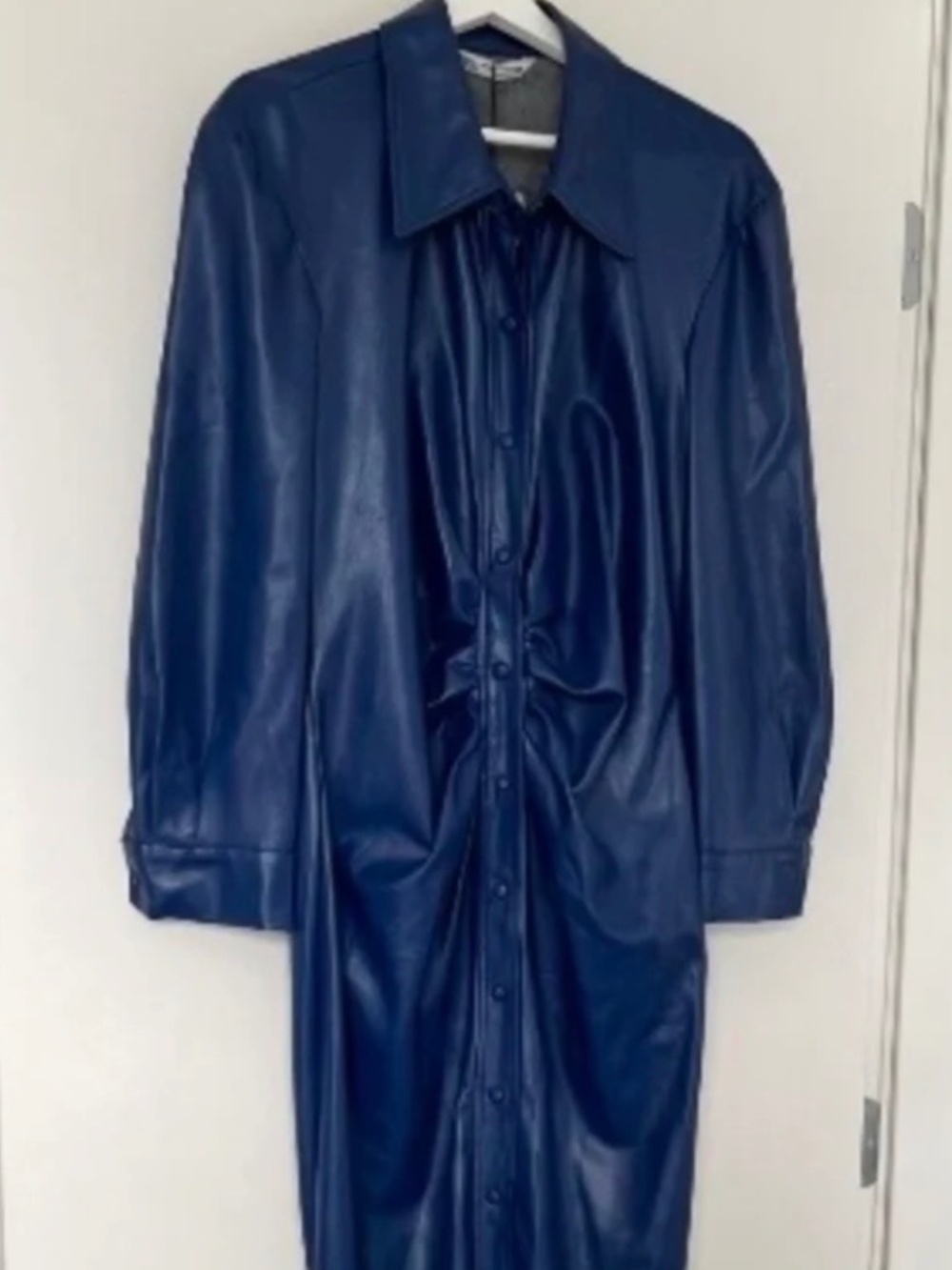 Gorgeous blue faux leather dress XXL